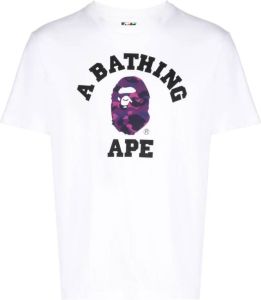 A BATHING APE T-shirt met print Wit