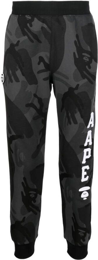AAPE BY *A BATHING APE Trainingsbroek met camouflageprint Zwart