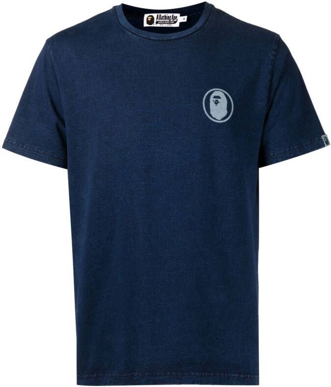 A BATHING APE T-shirt met print Blauw