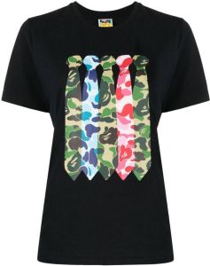 A BATHING APE T-shirt met camouflageprint Zwart