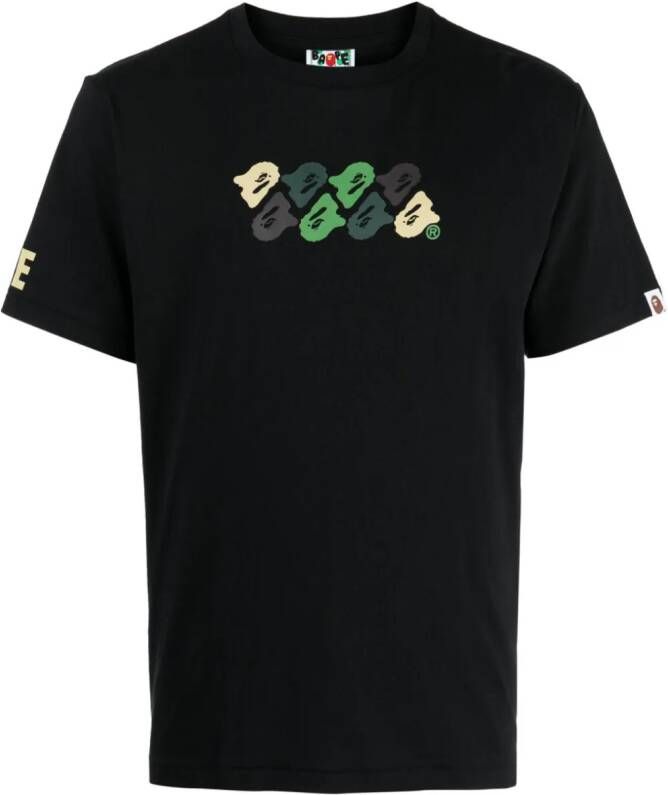 A BATHING APE T-shirt met camouflageprint Zwart