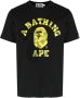 A BATHING APE T-shirt met camouflageprint Zwart - Thumbnail 1