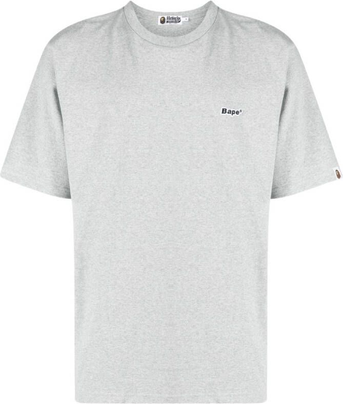 A BATHING APE T-shirt met logopatch Grijs