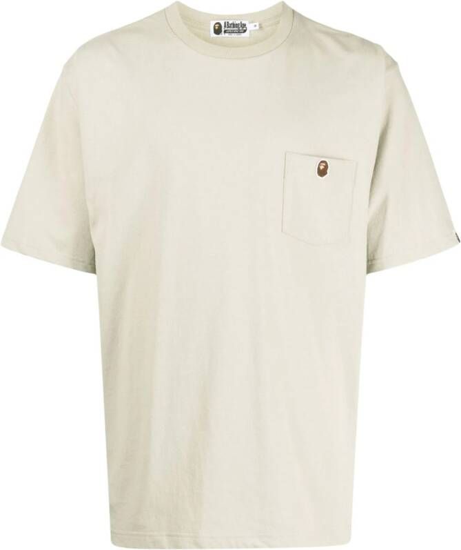A BATHING APE T-shirt met logopatch Groen