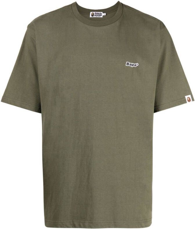 A BATHING APE T-shirt met logopatch Groen