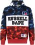 A BATHING APE x Russell hoodie met halve rits Blauw - Thumbnail 1