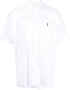 A BATHING APE Overhemd met borduurwerk Wit