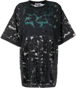 A BATHING APE Semi-doorzichtig T-shirt Zwart