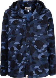 A BATHING APE Shirtjack met camouflageprint Blauw
