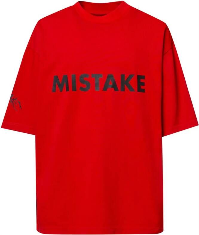 A BETTER MISTAKE Ares T-shirt van biologisch katoen Rood
