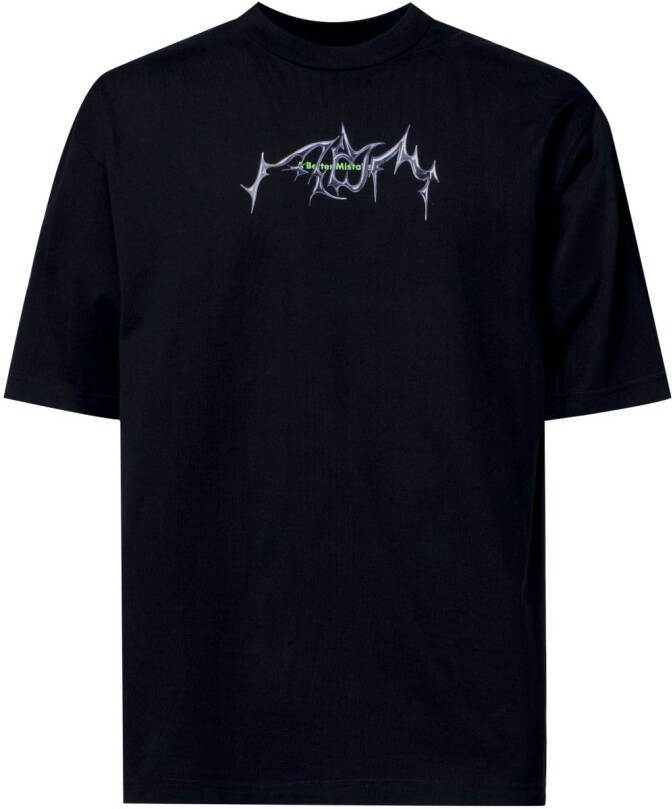 A BETTER MISTAKE T-shirt met print Zwart