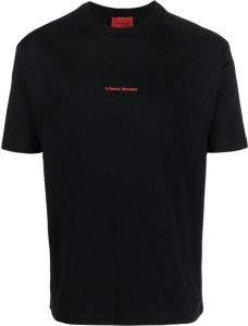 A BETTER MISTAKE T-shirt met geborduurd logo Zwart