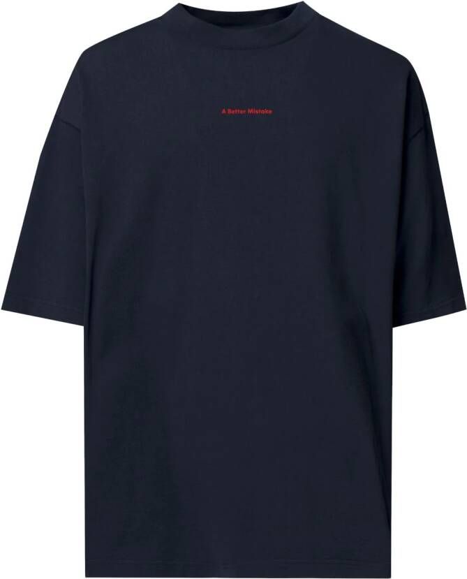 A BETTER MISTAKE T-shirt met logoprint Blauw