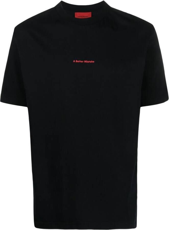A BETTER MISTAKE T-shirt met logoprint Zwart