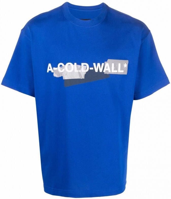 A-COLD-WALL* T-shirt met logo Blauw