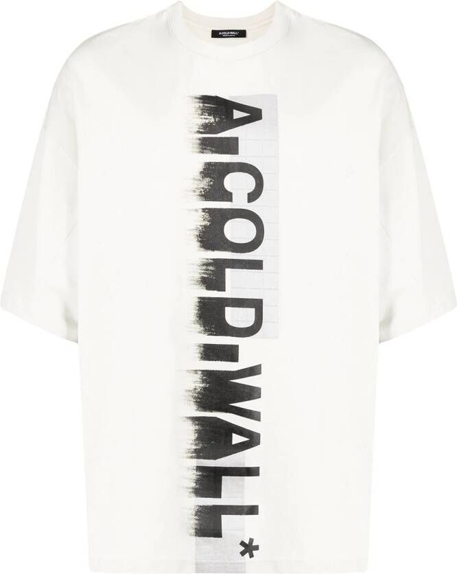A-COLD-WALL* T-shirt met logoprint Beige