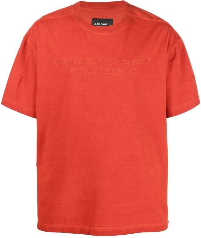A-COLD-WALL* T-shirt met ronde hals Rood