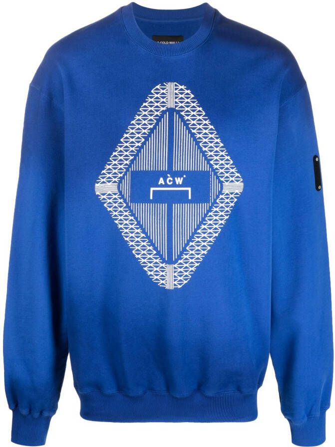 A-COLD-WALL* Sweater met logoprint Blauw