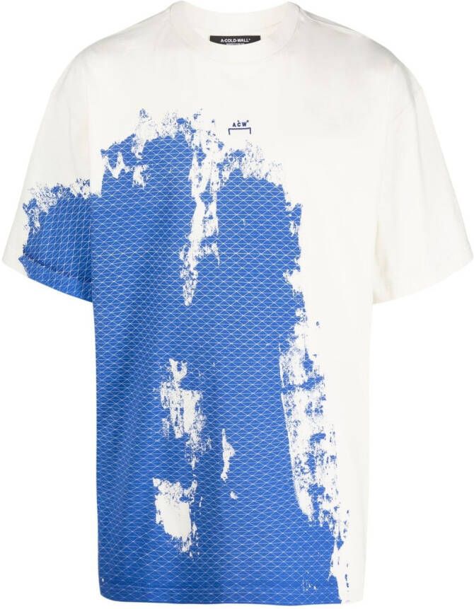 A-COLD-WALL* T-shirt met abstracte print Wit