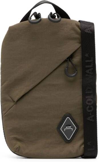A-COLD-WALL* Diamond messengertas met koord Groen