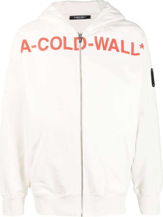 A-COLD-WALL* Hoodie met logoprint Wit