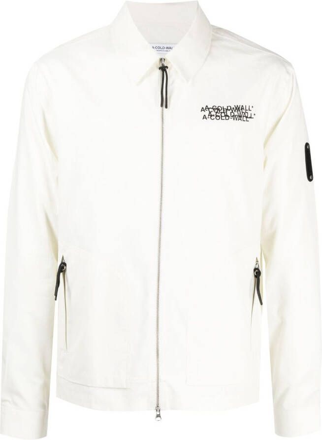 A-COLD-WALL* Shirtjack met logoprint Wit