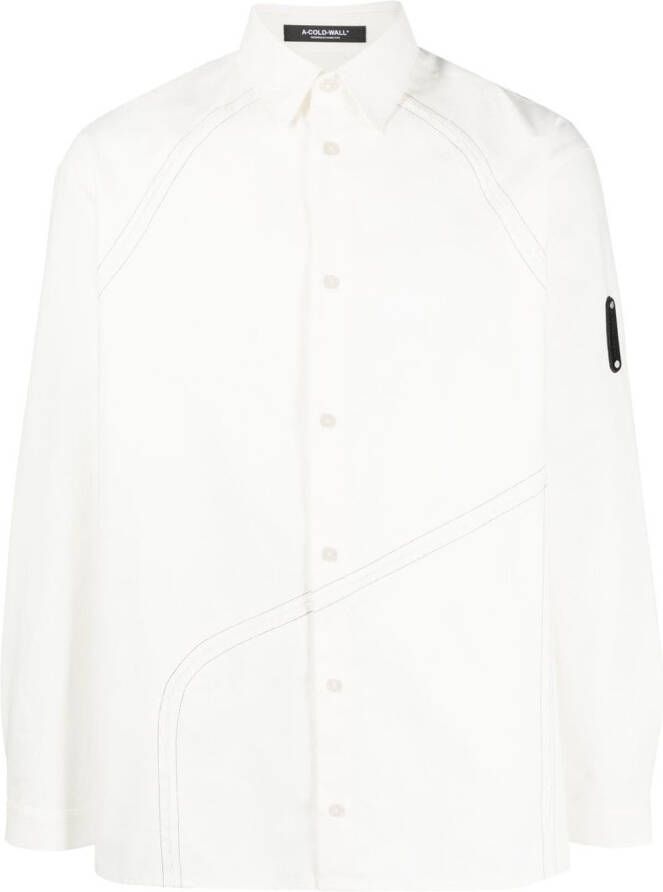 A-COLD-WALL* Overhemd met gerafelde afwerking Wit