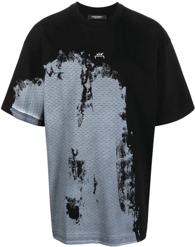 A-COLD-WALL* T-shirt met abstracte print Zwart
