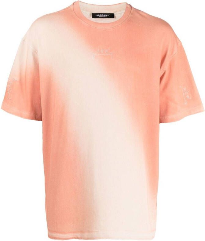 A-COLD-WALL* T-shirt met geborduurd logo Oranje