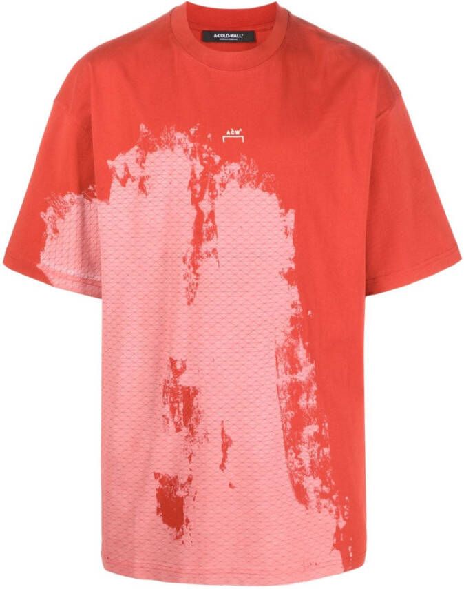 A-COLD-WALL* T-shirt met verfprint Rood