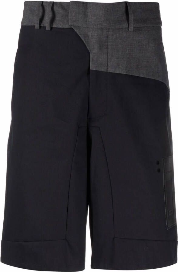 A-COLD-WALL* Tweekleurige shorts Zwart