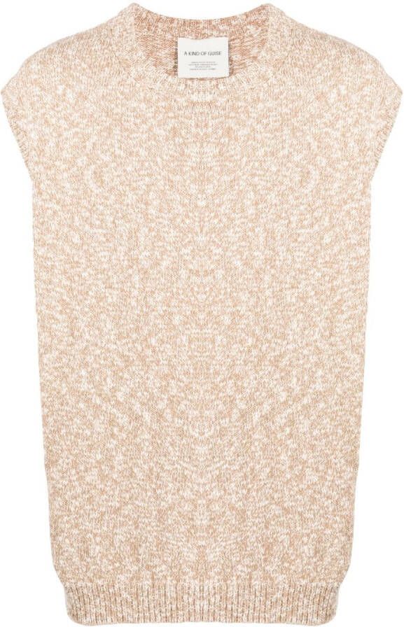 A Kind of Guise Gebreid hemd Beige