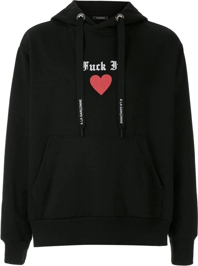 À La Garçonne Hoodie met print Zwart