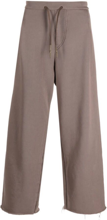 A Paper Kid Katoenen trainingsbroek Beige