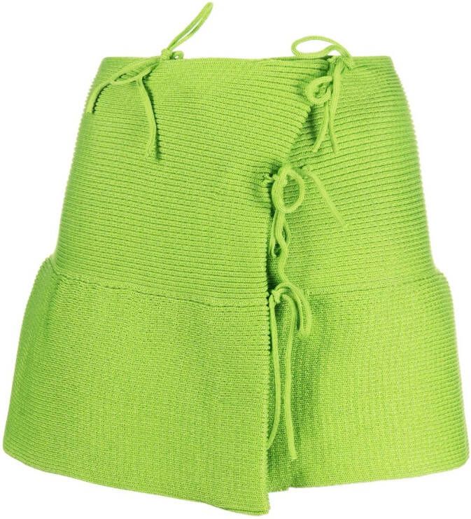 A. ROEGE HOVE Gebreide mini-rok Groen