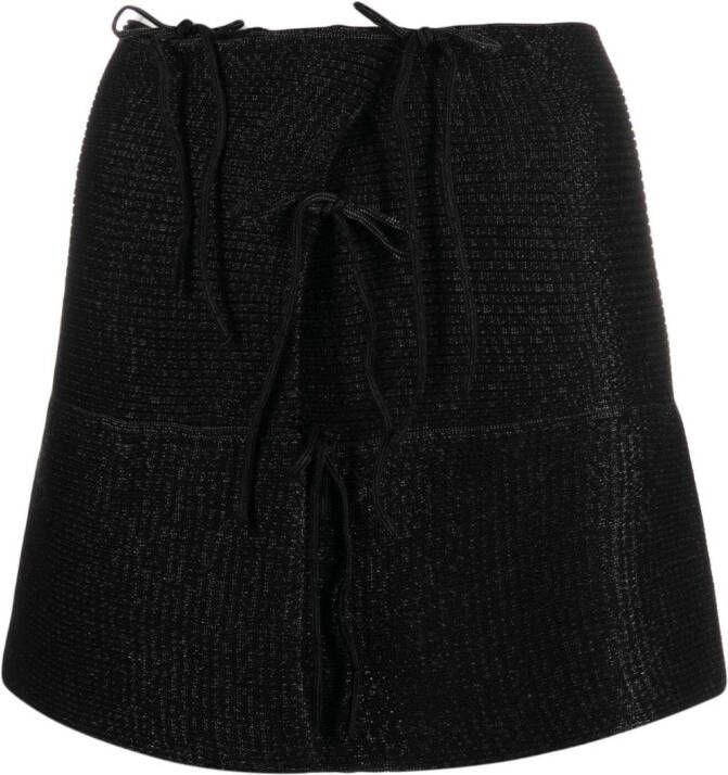 A. ROEGE HOVE Gebreide mini-rok Zwart