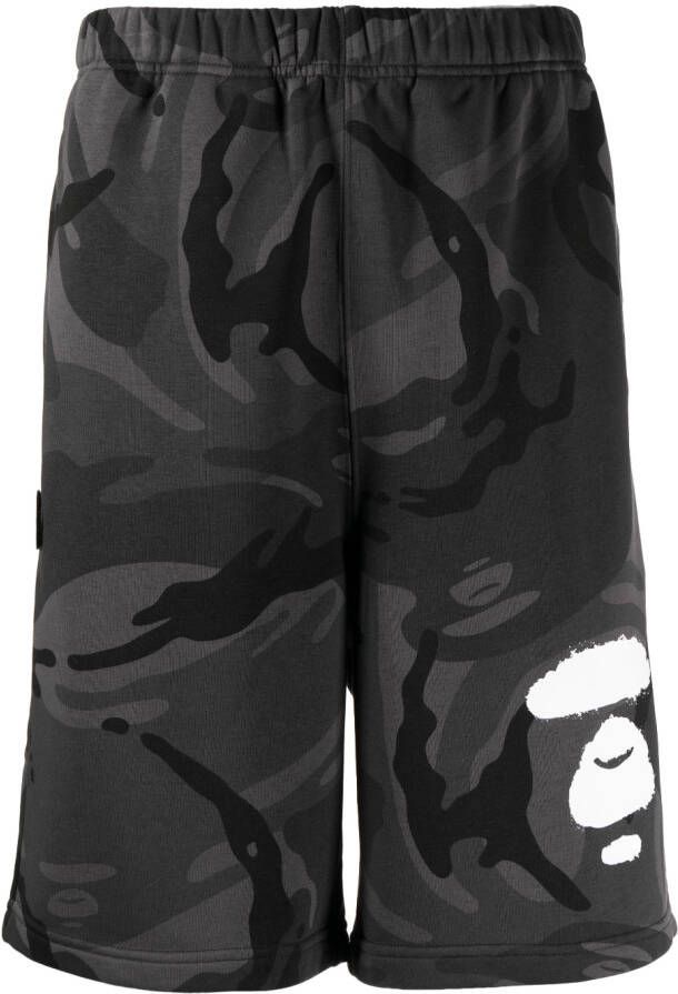 AAPE BY *A BATHING APE Bermuda shorts met print Zwart
