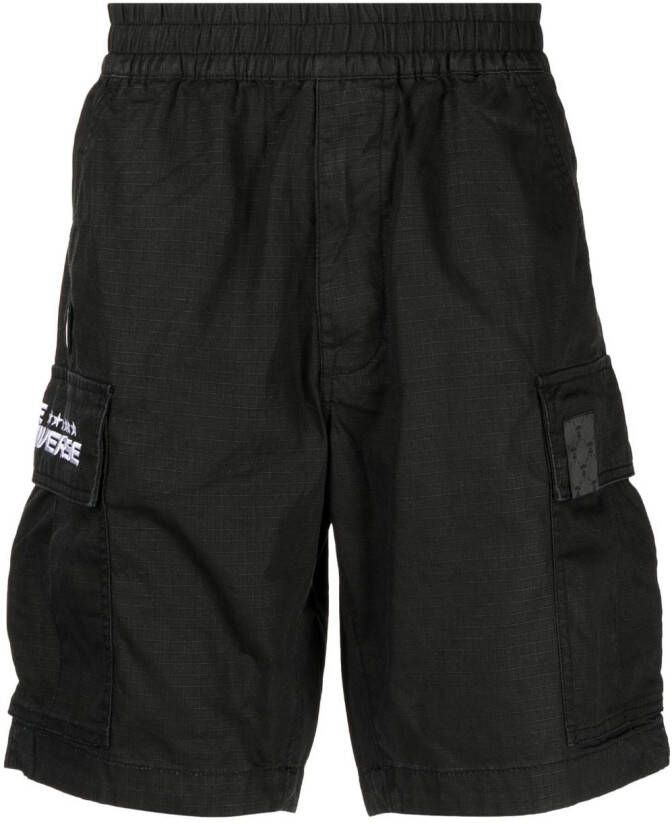 AAPE BY *A BATHING APE Bermuda shorts met logopatch Zwart