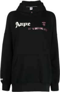 AAPE BY *A BATHING APE Hoodie met logoprint Zwart