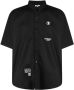 AAPE BY *A BATHING APE Overhemd met logopatch Zwart - Thumbnail 1
