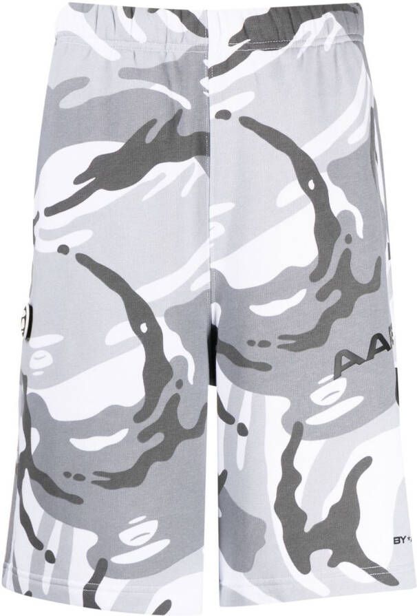 AAPE BY *A BATHING APE Shorts met camouflageprint Wit