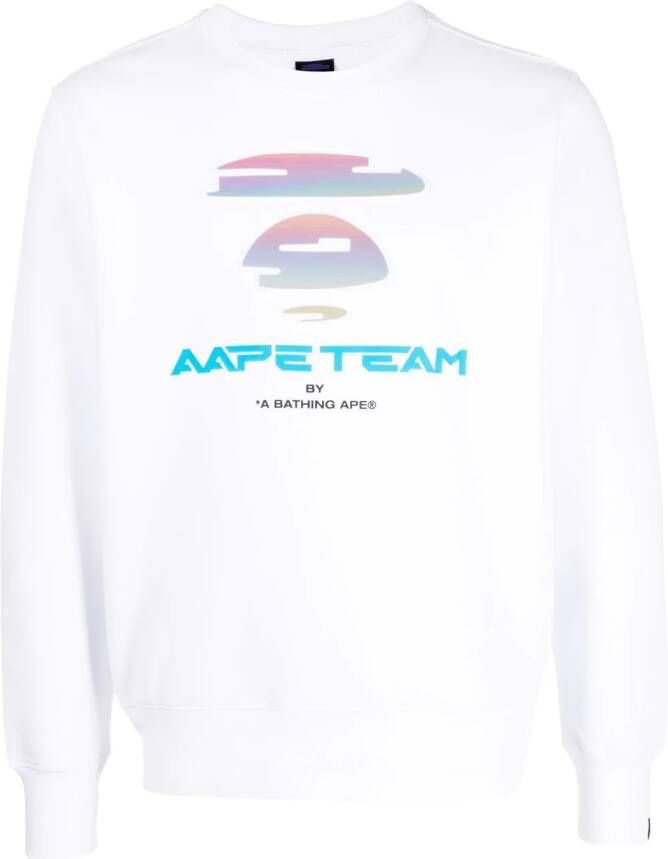 AAPE BY *A BATHING APE Sweater met logoprint Wit