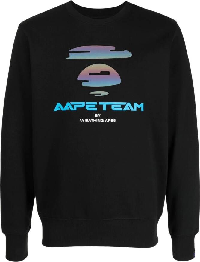 AAPE BY *A BATHING APE Sweater met logoprint Zwart