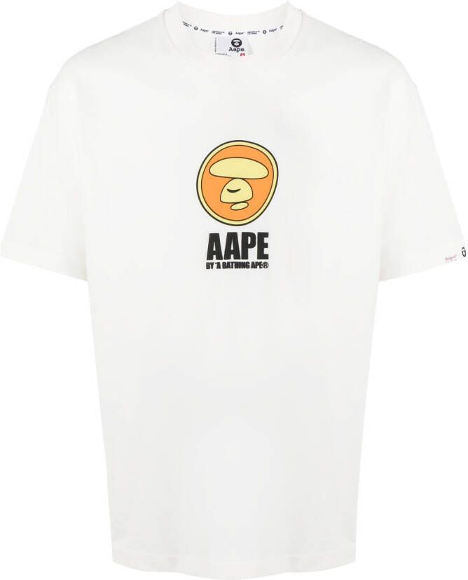 AAPE BY *A BATHING APE T-shirt met print Wit