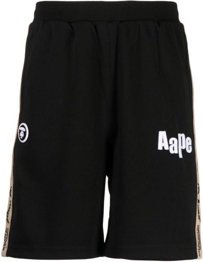 AAPE BY *A BATHING APE Trainingsbroek verfraaid met logo Zwart