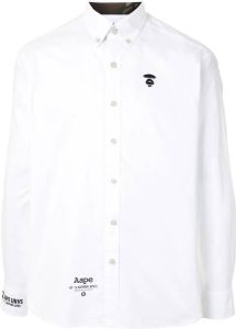 AAPE BY *A BATHING APE Button-down overhemd Wit