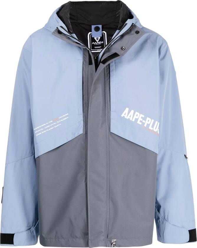 AAPE BY *A BATHING APE Jack met vlakken Blauw