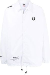 AAPE BY *A BATHING APE Shirtjack met logopatch Wit