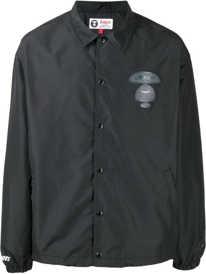 AAPE BY *A BATHING APE Shirtjack met patch Zwart