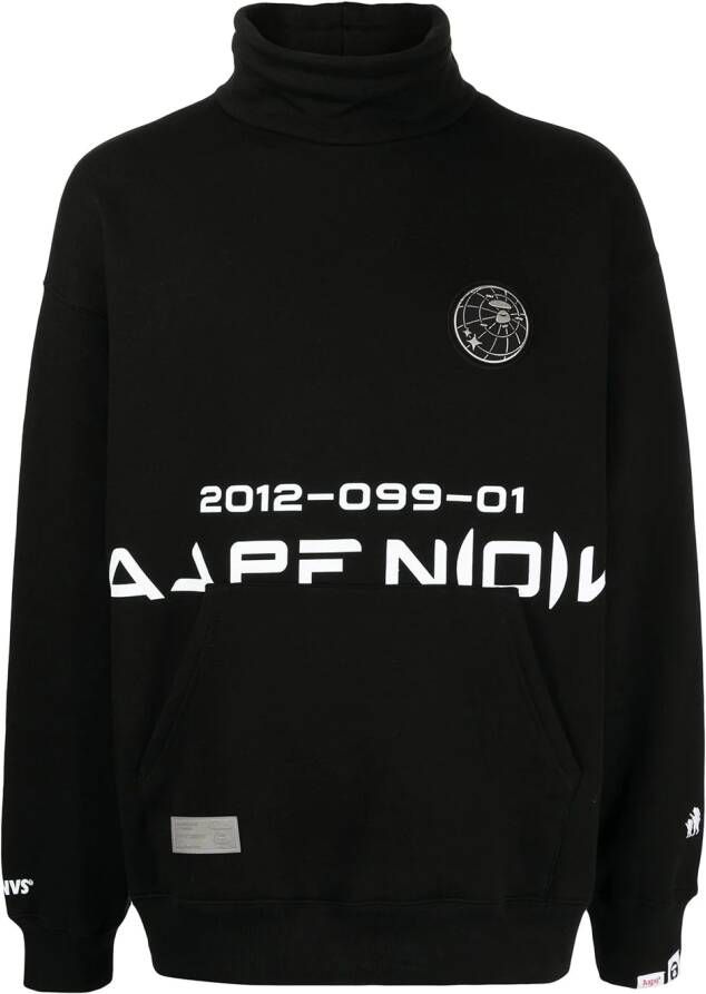 AAPE BY *A BATHING APE Sweater met logoprint Zwart